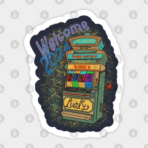 2024 slot machine Slot Machine Sticker TeePublic